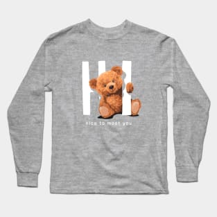 The bear design "Hi" Long Sleeve T-Shirt